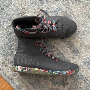 NOBULL Charcoal High-Tops with Colorful Pattern women’s 8